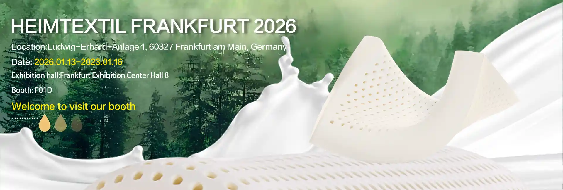 Siap pikeun 2026 Imah Internasional sareng Pameran Tekstil Komersial? Didatangan Jiasheng Latex di F01D